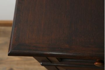 中古　松本民芸家具　レア品　C型ボールフット洋タンス　クラシカルなジャコビアン様式が目を惹くチェスト(引き出し)(定価約72万円)(R-059576)