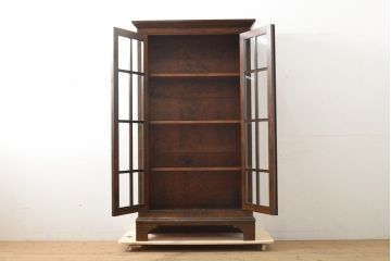 中古　松本民芸家具　シックなインテリアと相性の良いC型書棚(本箱、本棚、飾り棚、収納棚、キャビネット)(定価約75万円)(R-059577)