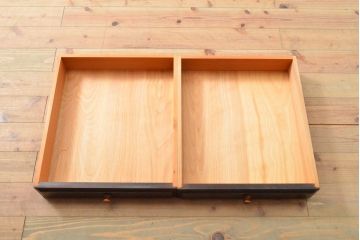 中古　松本民芸家具　シックな書斎作りにおすすめの平机(デスク、ワークデスク、在宅ワーク、在宅用)(R-059578)
