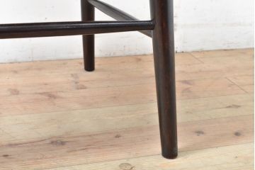 和製ビンテージ　松本民芸家具　#306型　ラッシ座面がお洒落なスピンドルアームチェア(椅子、イス、ダイニングチェア、ヴィンテージ)(定価約22万7千円)(R-059587)