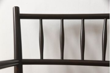 和製ビンテージ　松本民芸家具　#306型　ラッシ座面がお洒落なスピンドルアームチェア(椅子、イス、ダイニングチェア、ヴィンテージ)(定価約22万7千円)(R-059588)