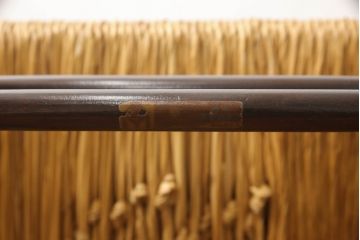 和製ビンテージ　松本民芸家具　#306型　ラッシ座面がお洒落なスピンドルアームチェア(椅子、イス、ダイニングチェア、ヴィンテージ)(定価約22万7千円)(R-059588)