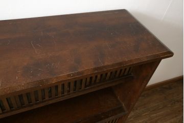中古　九州民芸家具　シックでモダンなデザインのサイドボード(収納棚、戸棚、食器棚、茶棚)(R-059615)