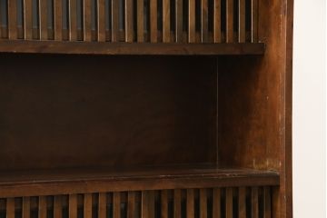 中古　九州民芸家具　シックでモダンなデザインのサイドボード(収納棚、戸棚、食器棚、茶棚)(R-059615)