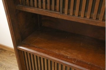 中古　九州民芸家具　シックでモダンなデザインのサイドボード(収納棚、戸棚、食器棚、茶棚)(R-059615)