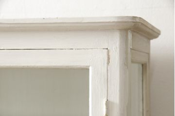 和製アンティーク　レトロな雰囲気を醸し出すケビントガラスケース(飾り棚、収納棚、戸棚、キャビネット)(R-059623)