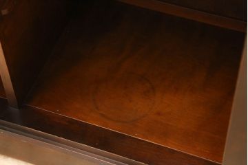 中古　美品　北海道民芸家具　HM160K　洗練された佇まいが上品な食器棚(本箱、収納棚、飾り棚、キャビネット)(R-059632)