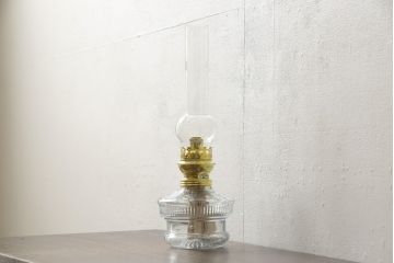 和製アンティーク　デッドストック品　巻芯14番　レトロな佇まいがお洒落な空間づくりに活躍するオイルランプ(灯油ランプ、卓上ランプ)(R-059637)