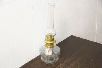 和製アンティーク　デッドストック品　巻芯14番　レトロな佇まいがお洒落な空間づくりに活躍するオイルランプ(灯油ランプ、卓上ランプ)(R-059638)