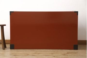 中古　高級品　田中家具　ケヤキ材　朱塗り　中桐　風格ある和の趣を演出してくれる二本松伝統家具の箪笥(衣装箪笥、引き出し、サイドチェスト)(定価約50万円)(R-059644)