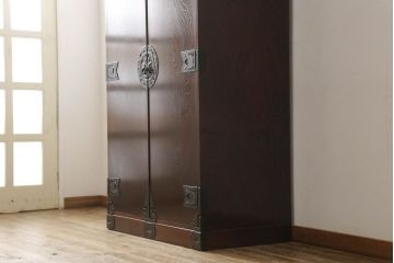 中古　岩谷堂箪笥　菊幸　取り外しできるポールが便利なワードローブ(洋服タンス、収納棚)(R-059646)