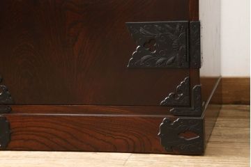 中古　岩谷堂箪笥　菊幸　取り外しできるポールが便利なワードローブ(洋服タンス、収納棚)(R-059646)