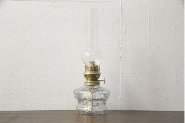 和製アンティーク　デッドストック品　巻芯14番　レトロな佇まいがお洒落な空間づくりに活躍するオイルランプ(灯油ランプ、卓上ランプ)(R-059652)