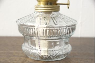 和製アンティーク　デッドストック品　巻芯14番　レトロな佇まいがお洒落な空間づくりに活躍するオイルランプ(灯油ランプ、卓上ランプ)(R-059652)