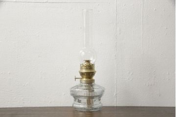 和製アンティーク　デッドストック品　巻芯14番　レトロな佇まいがお洒落な空間づくりに活躍するオイルランプ(灯油ランプ、卓上ランプ)(R-059652)