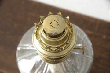 和製アンティーク　デッドストック品　巻芯14番　レトロな佇まいがお洒落な空間づくりに活躍するオイルランプ(灯油ランプ、卓上ランプ)(R-059653)