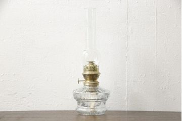 和製アンティーク　デッドストック品　巻芯14番　レトロな佇まいがお洒落な空間づくりに活躍するオイルランプ(灯油ランプ、卓上ランプ)(R-059653)