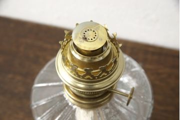 和製アンティーク　デッドストック品　巻芯14番　レトロな佇まいがお洒落な空間づくりに活躍するオイルランプ(灯油ランプ、卓上ランプ)(R-059654)