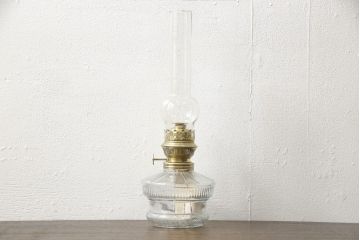 和製アンティーク　デッドストック品　巻芯14番　レトロな佇まいがお洒落な空間づくりに活躍するオイルランプ(灯油ランプ、卓上ランプ)(R-059655)
