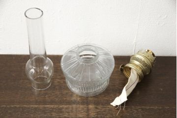 和製アンティーク　デッドストック品　巻芯14番　レトロな佇まいがお洒落な空間づくりに活躍するオイルランプ(灯油ランプ、卓上ランプ)(R-059655)