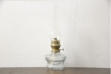 和製アンティーク　デッドストック品　巻芯14番　レトロな佇まいがお洒落な空間づくりに活躍するオイルランプ(灯油ランプ、卓上ランプ)(R-059656)