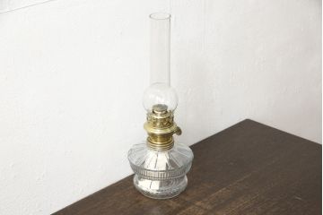 和製アンティーク　デッドストック品　巻芯14番　レトロな佇まいがお洒落な空間づくりに活躍するオイルランプ(灯油ランプ、卓上ランプ)(R-059656)
