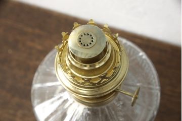 和製アンティーク　デッドストック品　巻芯14番　レトロな佇まいがお洒落な空間づくりに活躍するオイルランプ(灯油ランプ、卓上ランプ)(R-059656)