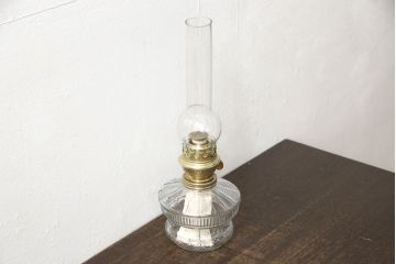 和製アンティーク　デッドストック品　巻芯14番　レトロな佇まいがお洒落な空間づくりに活躍するオイルランプ(灯油ランプ、卓上ランプ)(R-059657)