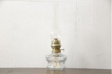和製アンティーク　デッドストック品　巻芯14番　レトロな佇まいがお洒落な空間づくりに活躍するオイルランプ(灯油ランプ、卓上ランプ)(R-059658)