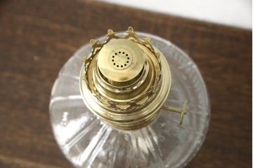 和製アンティーク　デッドストック品　巻芯14番　レトロな佇まいがお洒落な空間づくりに活躍するオイルランプ(灯油ランプ、卓上ランプ)(R-059658)