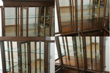 中古　美品　DREXEL HERITAGE(ドレクセルヘリテイジ)　シノワズリ様式　上品な佇まいが美しいチャイナキャビネット(定価約340万円)(食器棚、キュリオケース、ガラスケース、ショーケース、戸棚、飾り棚)(R-059661)