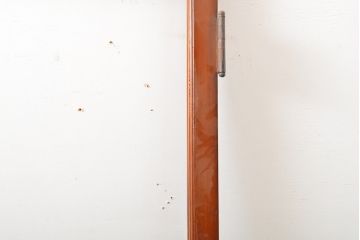 アンティーク建具　昭和初期　ヒノキ(檜)材　レトロな雰囲気が素敵!　大きな窓枠付きの扉1枚(ドア、ガラス扉、建具)(R-059664)