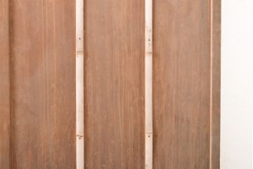 アンティーク建具　昭和中期　高級品　柾目が美しい!　ガラス入り板戸2枚セット(引き戸、建具)(R-059666)