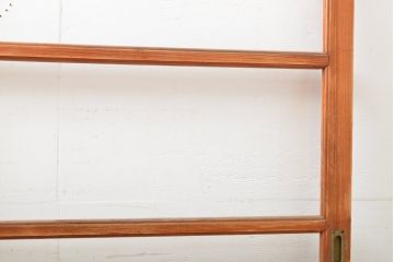 アンティーク建具　昭和中期　レトロな部屋づくりにぴったり!　古い木製のガラス戸2枚セット(引き戸、建具)(R-059667)