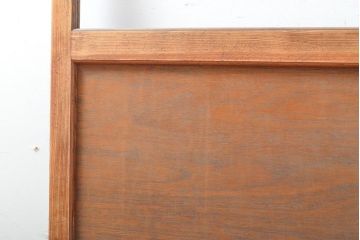 アンティーク建具　昭和中期　レトロな部屋づくりにぴったり!　古い木製のガラス戸2枚セット(引き戸、建具)(R-059667)