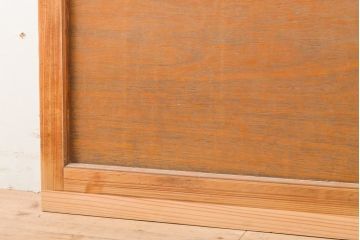 アンティーク建具　昭和中期　レトロな部屋づくりにぴったり!　古い木製のガラス戸2枚セット(引き戸、建具)(R-059667)