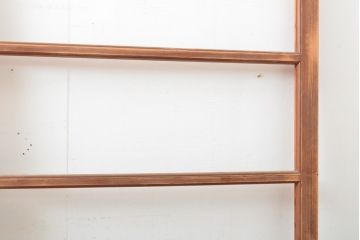 アンティーク建具　昭和中期　レトロな部屋づくりにぴったり!　古い木製のガラス戸2枚セット(引き戸、建具)(R-059667)