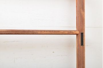 アンティーク建具　昭和中期　レトロな部屋づくりにぴったり!　古い木製のガラス戸2枚セット(引き戸、建具)(R-059667)