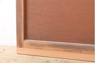 アンティーク建具　昭和中期　レトロな部屋づくりにぴったり!　古い木製のガラス戸2枚セット(引き戸、建具)(R-059667)
