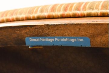 中古　DREXEL HERITAGE(ドレクセルヘリテイジ)　Grand Villa(グランドヴィラ)　くつろぎの時間を演出するキャスター付きパーティーチェア(ダイニングチェア、アームチェア)(定価約20万円)(R-059669)