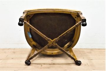 中古　DREXEL HERITAGE(ドレクセルヘリテイジ)　Grand Villa(グランドヴィラ)　くつろぎの時間を演出するキャスター付きパーティーチェア(ダイニングチェア、アームチェア)(定価約20万円)(R-059670)