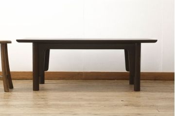 和製ビンテージ　松本民芸家具　慎ましさの中に個性が光る#203型ローテーブル(茶卓、センターテーブル、ヴィンテージ)(定価約18万円)(R-059675)