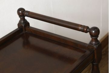 中古　美品　松本民芸家具　上品な雰囲気を醸し出すA型ワゴン(キッチンワゴン、キャスターワゴン)(定価約12万円)(R-059677)
