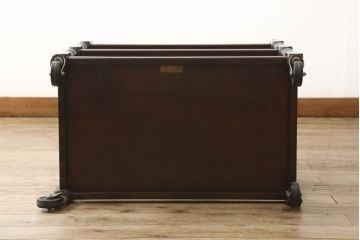 中古　美品　松本民芸家具　上品な雰囲気を醸し出すA型ワゴン(キッチンワゴン、キャスターワゴン)(定価約12万円)(R-059677)