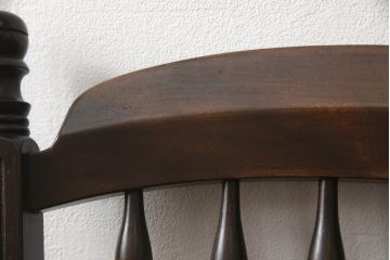 ビンテージ家具　松本民芸家具　クラシカルなダイニングづくりにぴったりの安川式スピンドルチェア2脚セット(板座チェア、ダイニングチェア、椅子、ヴィンテージ)(R-059681)