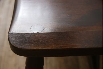ビンテージ家具　松本民芸家具　クラシカルなダイニングづくりにぴったりの安川式スピンドルチェア2脚セット(板座チェア、ダイニングチェア、椅子、ヴィンテージ)(R-059681)