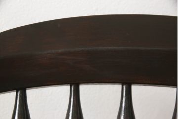 ビンテージ家具　松本民芸家具　クラシカルなダイニングづくりにぴったりの安川式スピンドルチェア2脚セット(板座チェア、ダイニングチェア、椅子、ヴィンテージ)(R-059682)