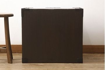 和製アンティーク　総桐　細部まで手の込んだつくりが魅力的な佐渡船箪笥(帳箱、舟箪笥、和箪笥、時代箪笥、収納たんす、小物収納)(R-059683)