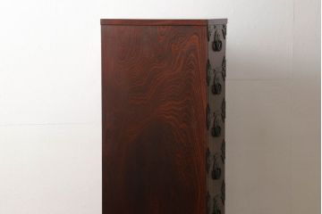 中古　美品　岩谷堂箪笥　スリムなサイズで取り入れやすい縦型チェスト(引き出し、和タンス、収納たんす)(R-059701)