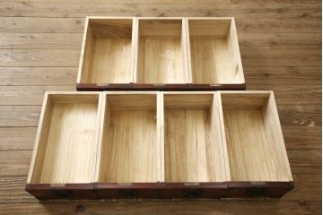 中古　美品　岩谷堂箪笥　スリムなサイズで取り入れやすい縦型チェスト(引き出し、和タンス、収納たんす)(R-059701)